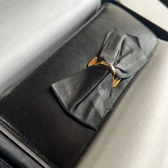 PRADA BUNDLE Nero Wallet Box Dust Cloth Ribbon Authenticity Card Envelope - Picture 2 of 11